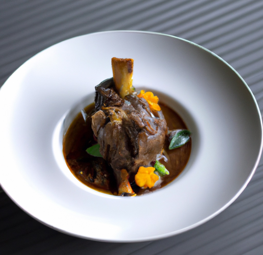 an image of cooked oxtail and broth in a bowl