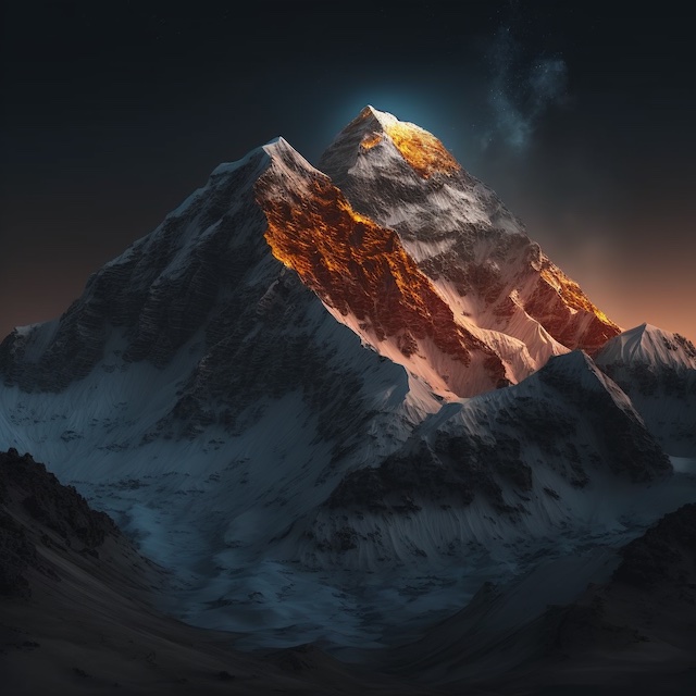 AI generated image of Mount Everest in Nepal