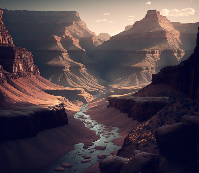 AI generated image of the grand canyon, USA